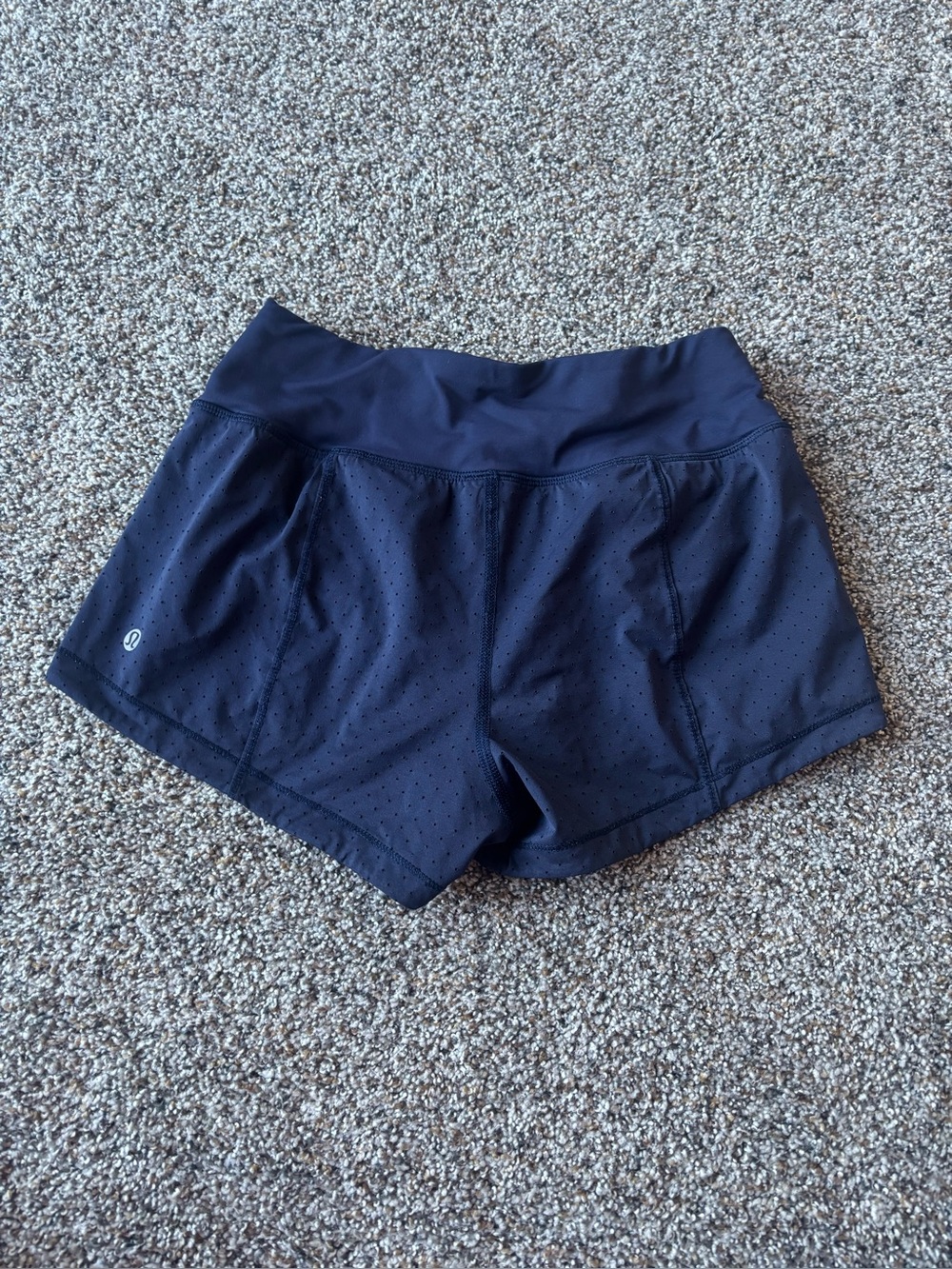 lululemon athletica Navy Perforated Athletic Shorts